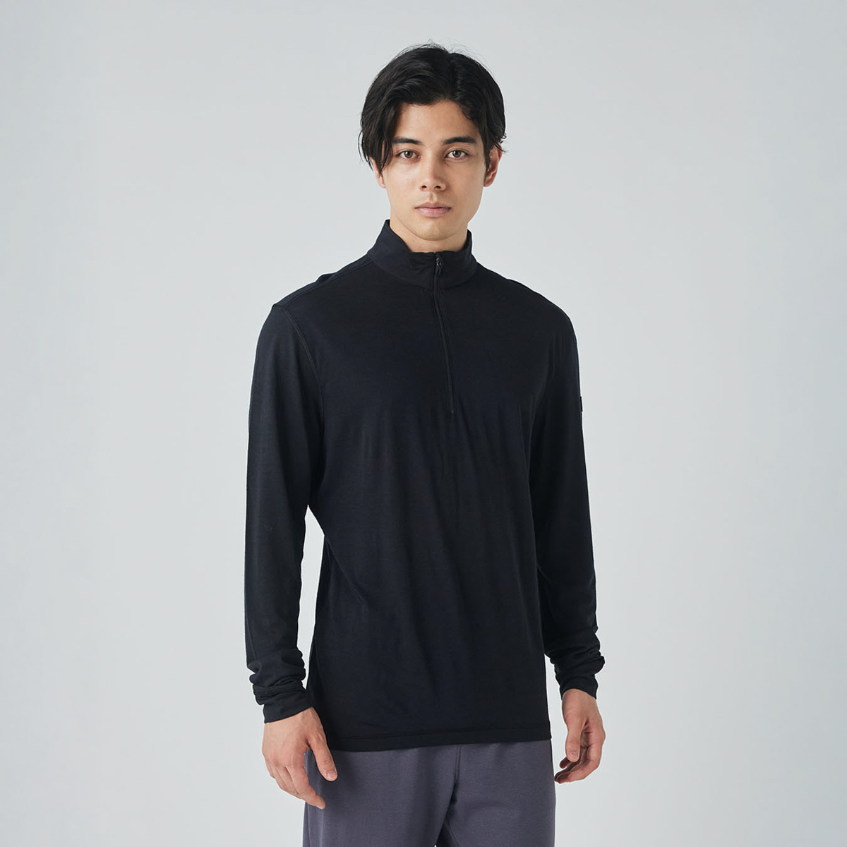 [sn] super.natural. Mツンドラ175 ZIP 1/4　 [フィットネス 長袖シャツ メンズ]