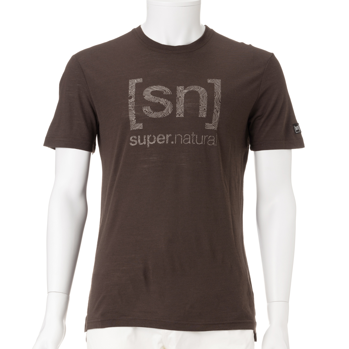 [sn] super.natural. M ロゴ ラインズ Tシャツ　