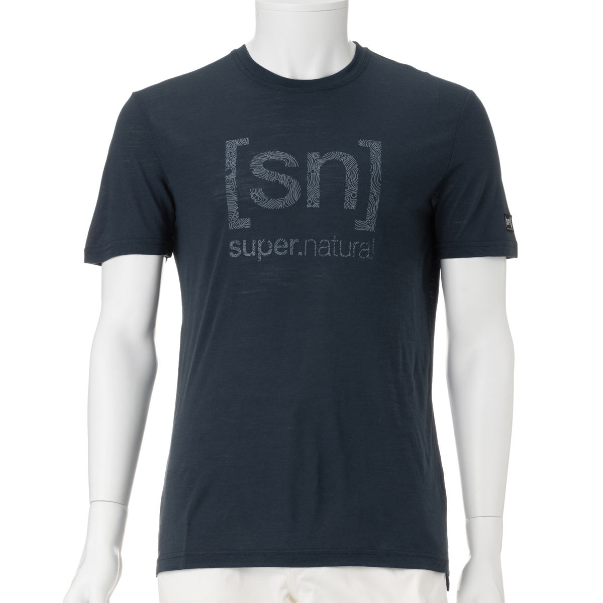 [sn] super.natural. M ロゴ ラインズ Tシャツ　
