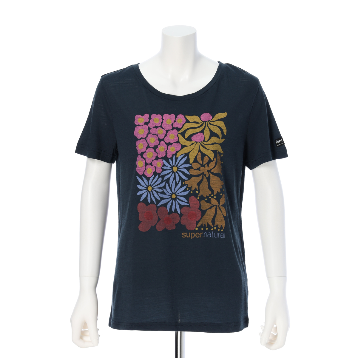 [sn] super.natural. W フラワーTシャツ