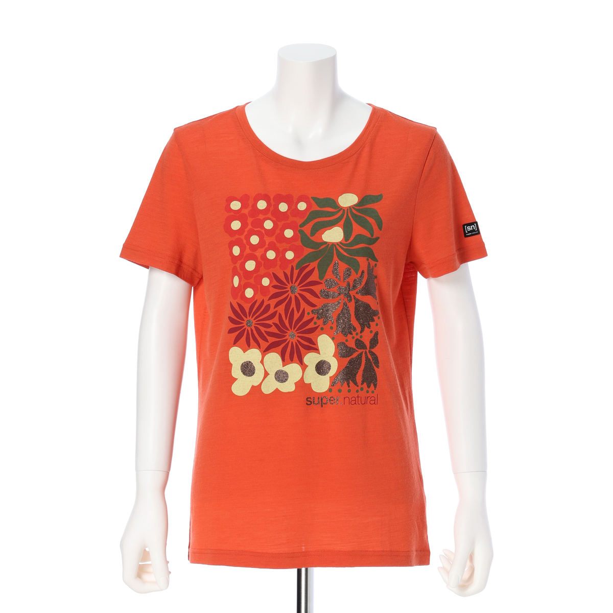 [sn] super.natural. W フラワーTシャツ