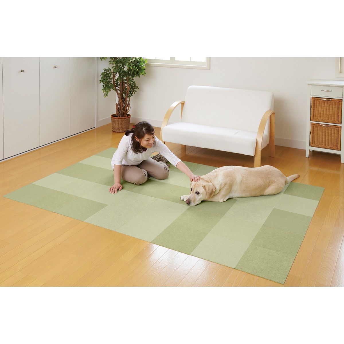 バリアフリータイルマット　無地８枚入