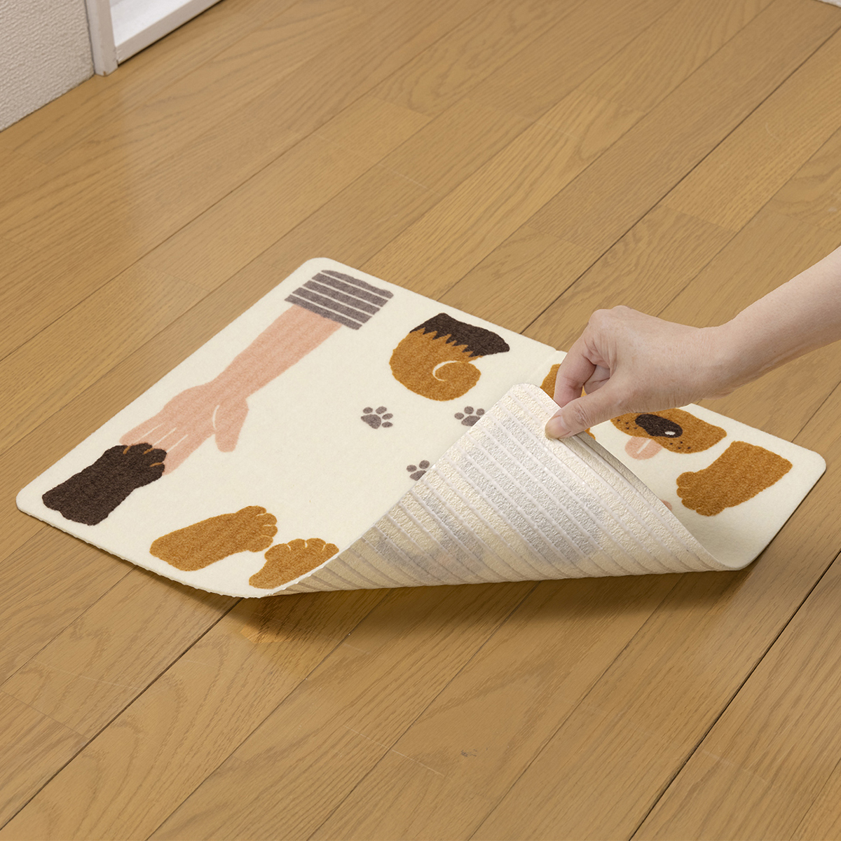 おくだけ吸着ペット用ランチョンマット　犬柄