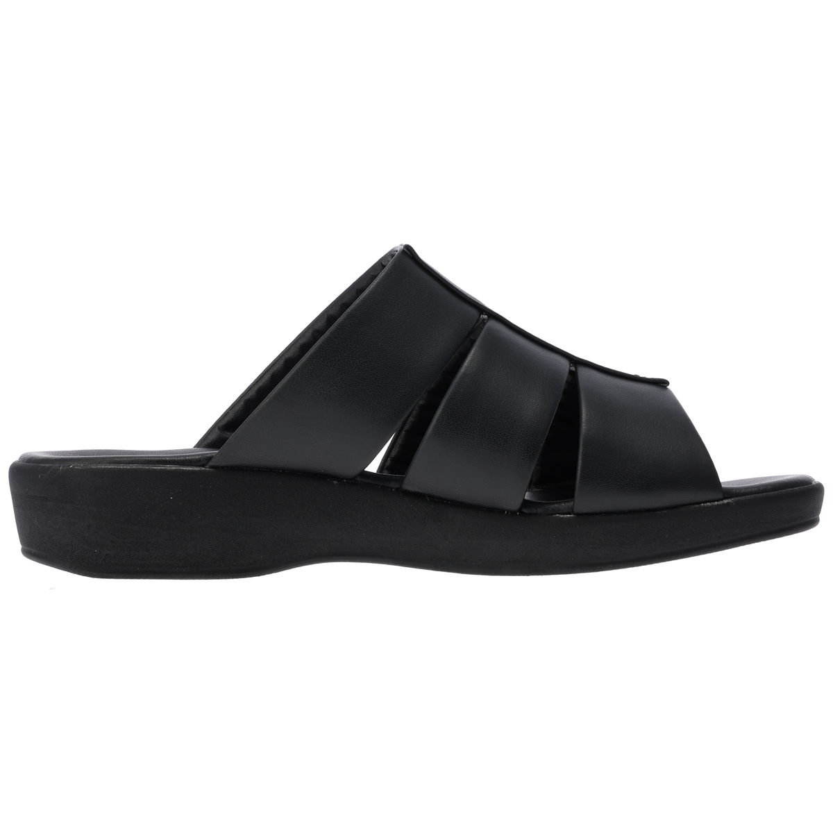 紳士フィットソールサンダル　IC-24004-ブラック　M