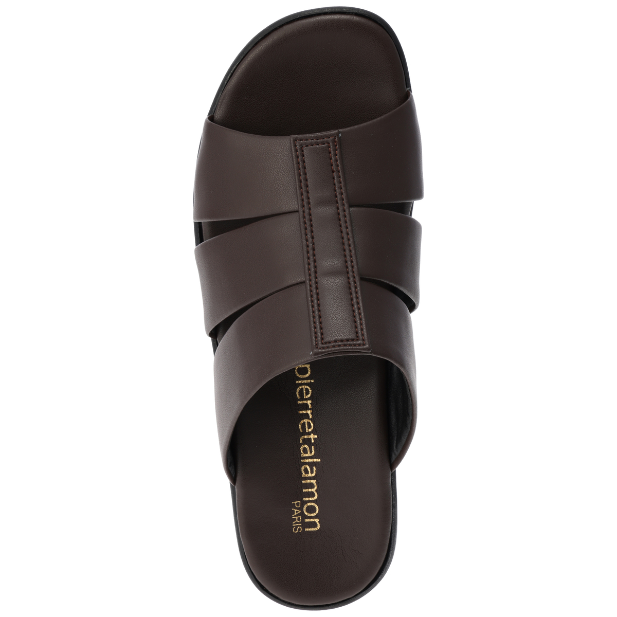 紳士フィットソールサンダル　IC-24004-ダークブラウン　L