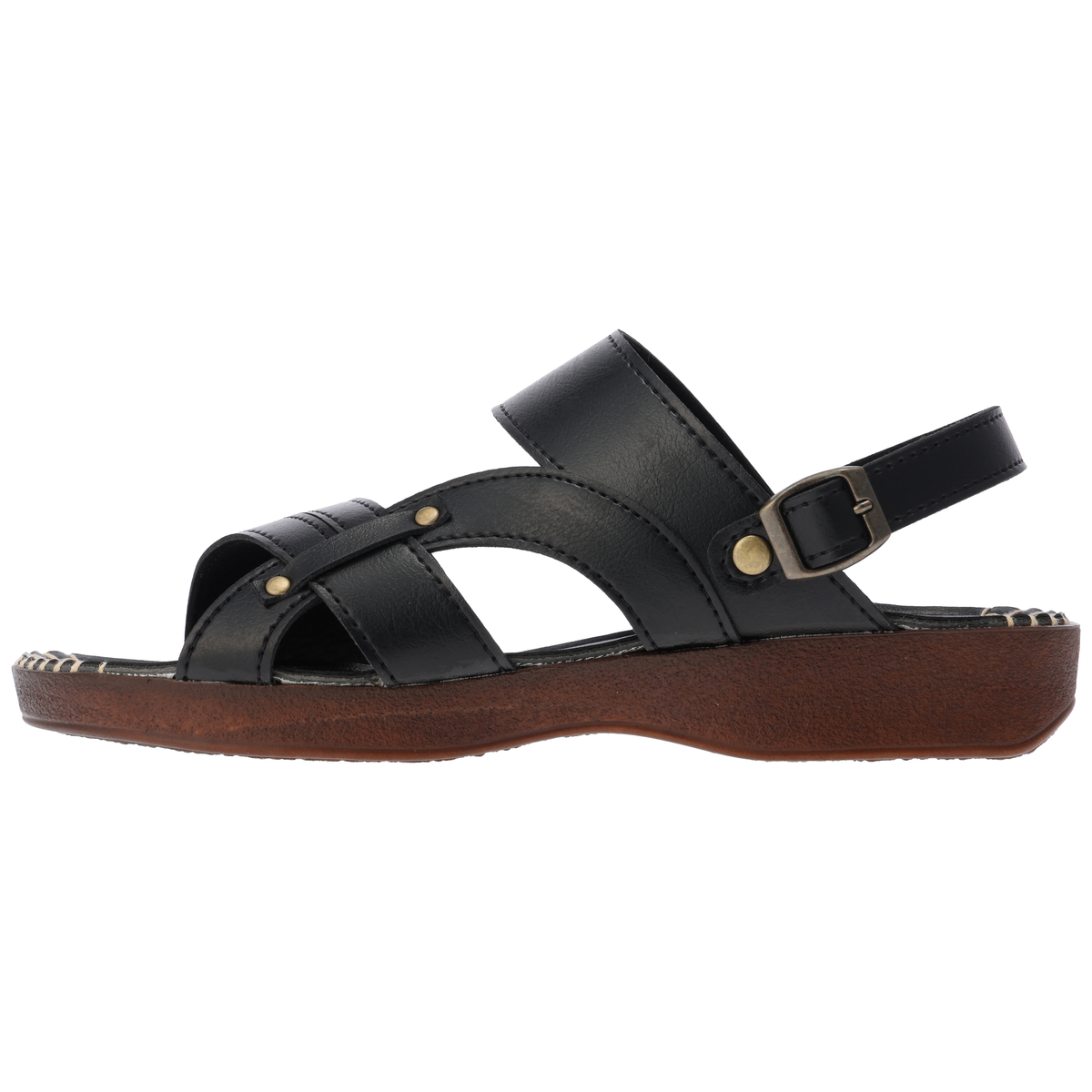 紳士2WAYサンダル　IC-24307-ブラック　L