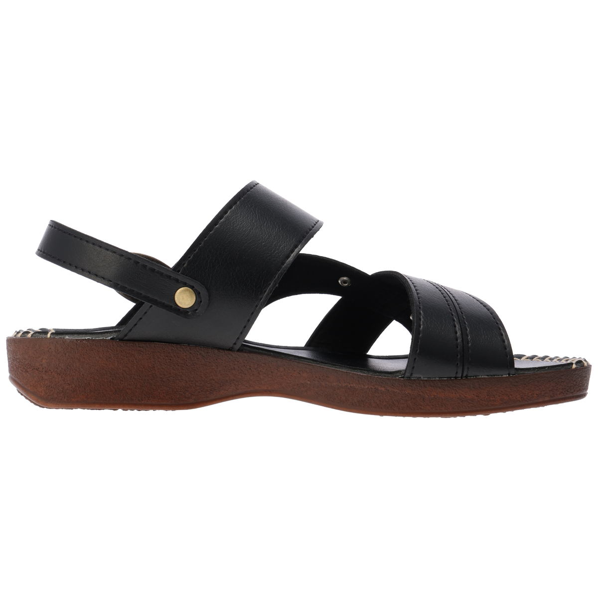 紳士2WAYサンダル　IC-24307-ブラック　L