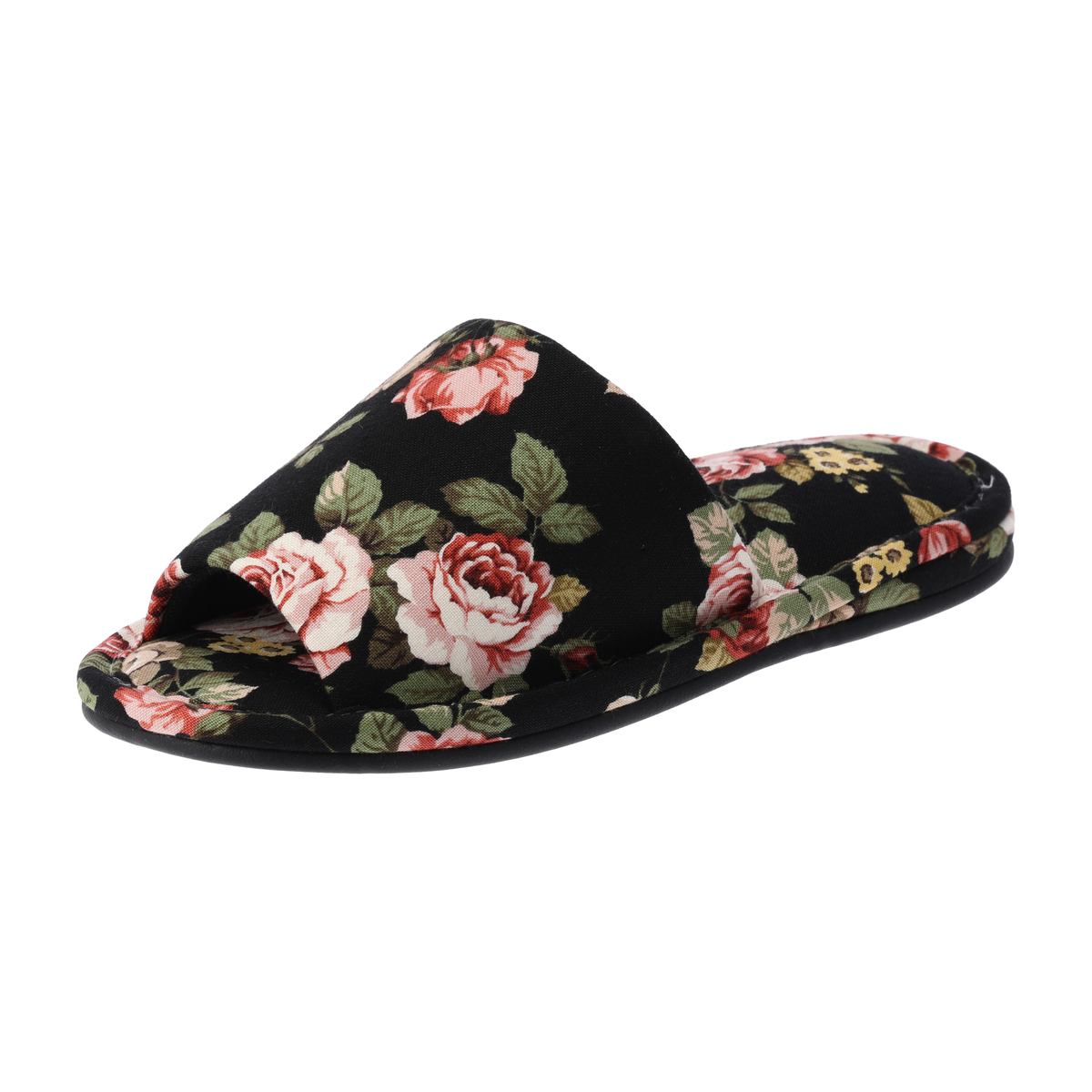 花柄外縫い前あきタイプスリッパ　RK-23A-19-S　24.0