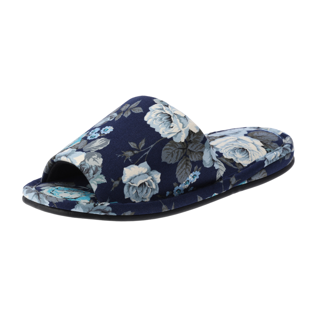 花柄外縫い前あきタイプスリッパ　RK-23A-19-S　24.0