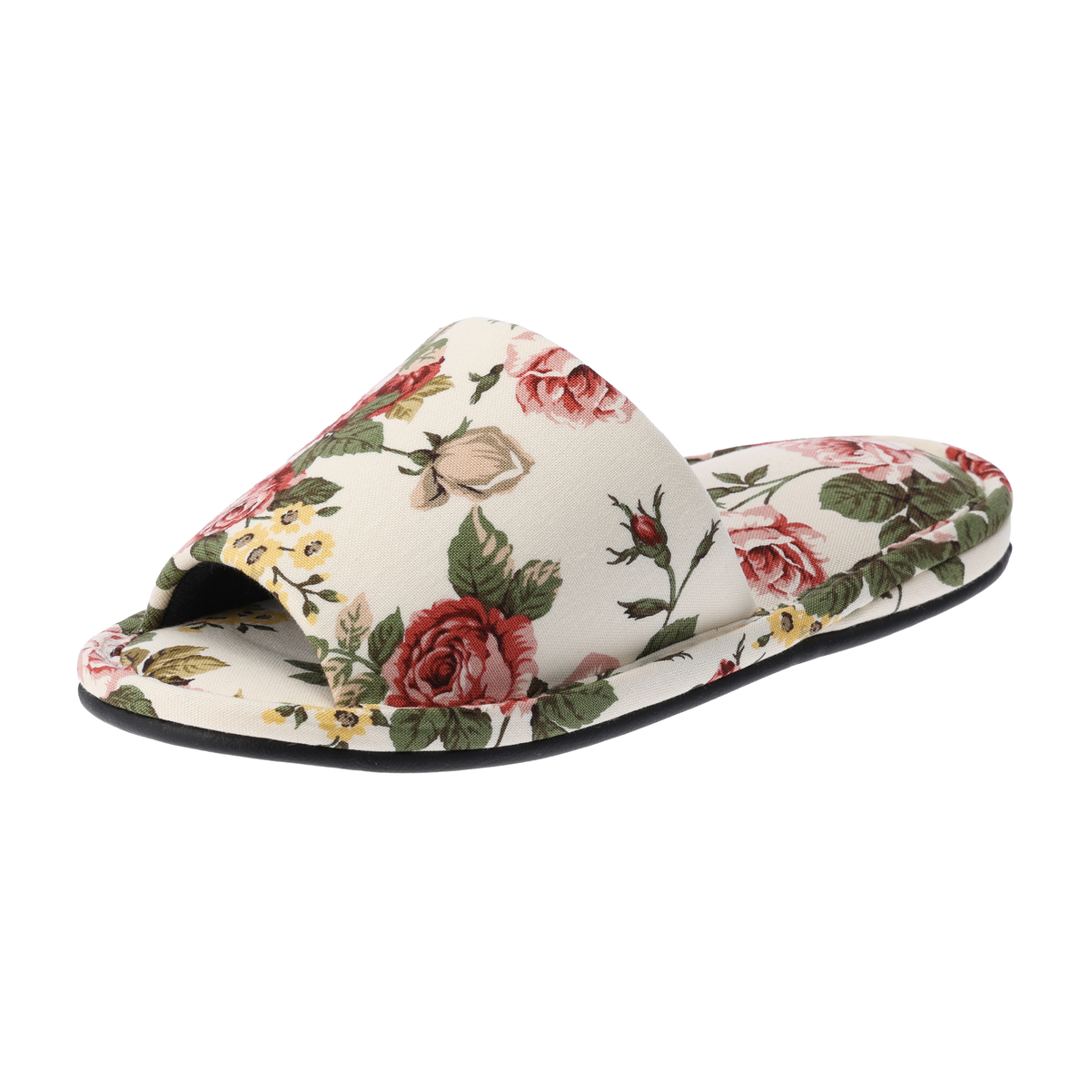 花柄外縫い前あきタイプスリッパ　RK-23A-19-S　24.0