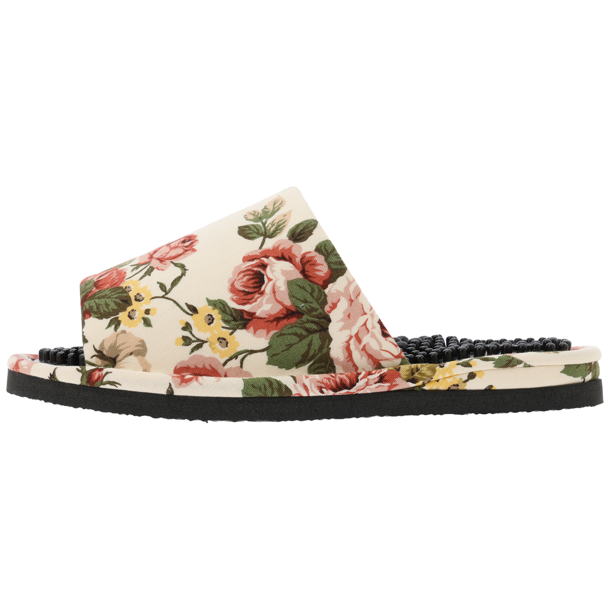 花柄左右付き健康サンダル　RK-23A-20　ホワイト/レッド　L