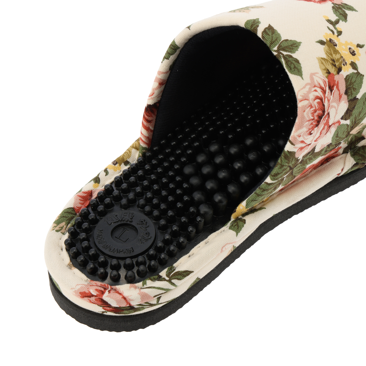 花柄左右付き健康サンダル　RK-23A-20　ホワイト/レッド　L