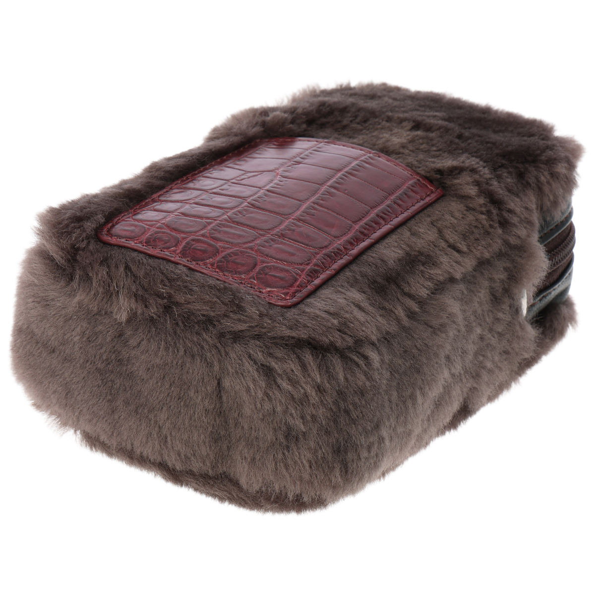 【サンポー】ムートン×クロコダイル 携帯ポシェット