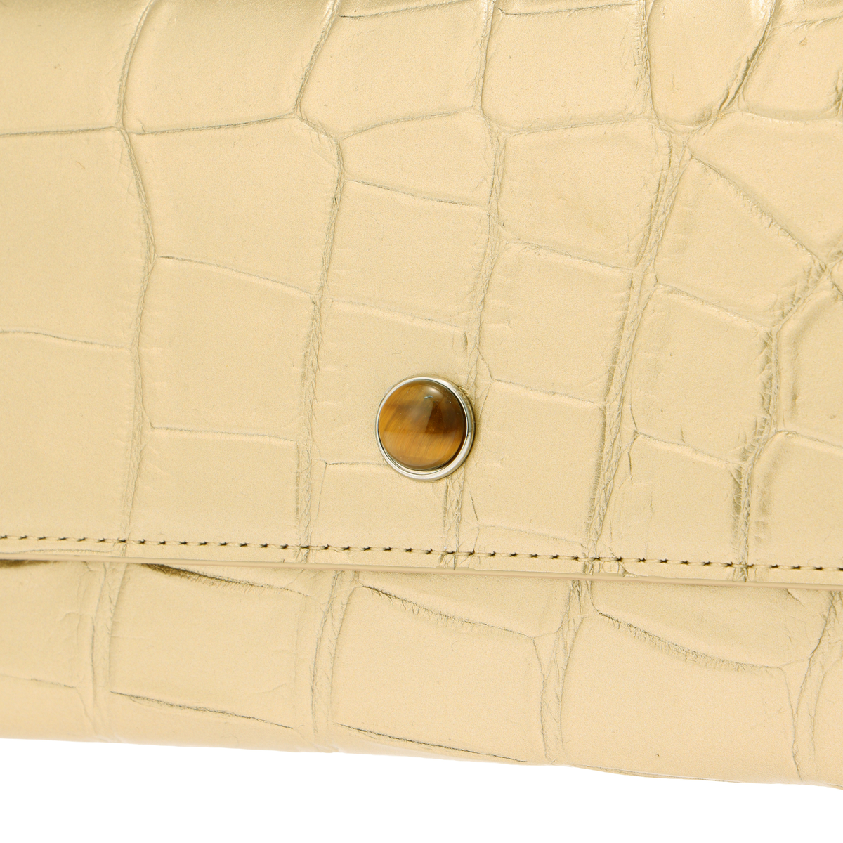 【サンポー】マットクロコダイル×タイガーアイ 金運財布