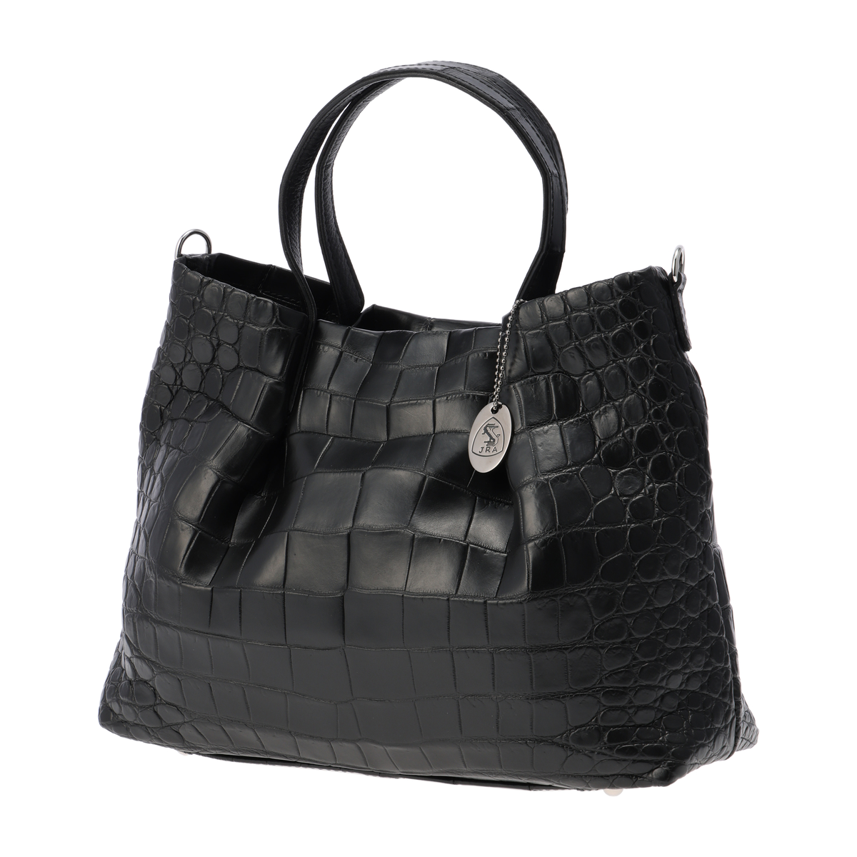 【サンポー】マットクロコダイル ドレープデザイン 2WAYトートバッグ