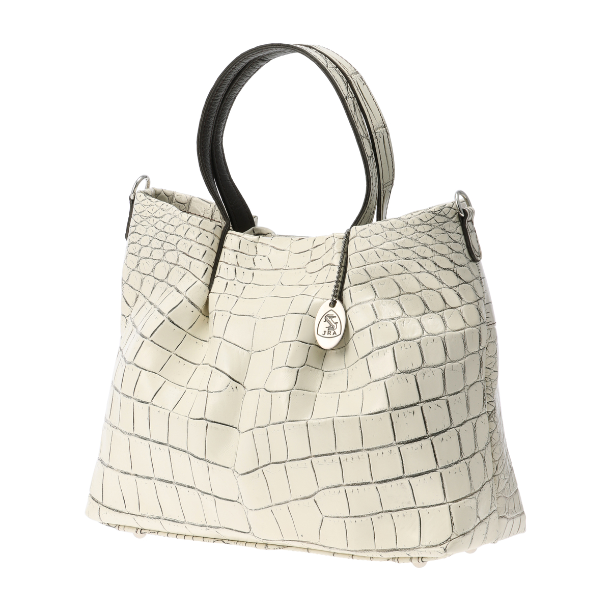 【サンポー】マットクロコダイル ドレープデザイン 2WAYトートバッグ