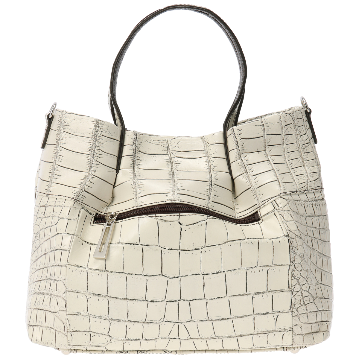 【サンポー】マットクロコダイル ドレープデザイン 2WAYトートバッグ