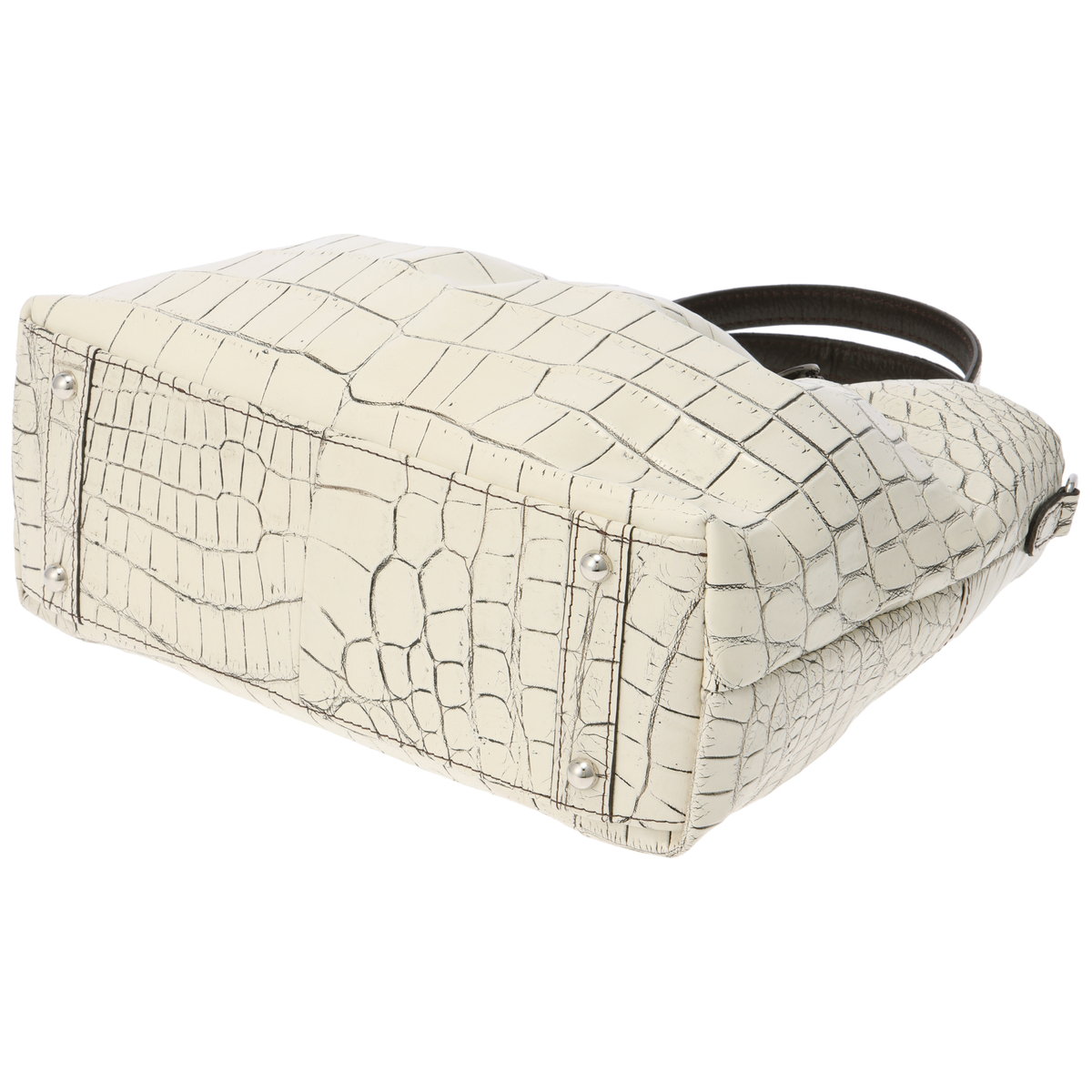 【サンポー】マットクロコダイル ドレープデザイン 2WAYトートバッグ