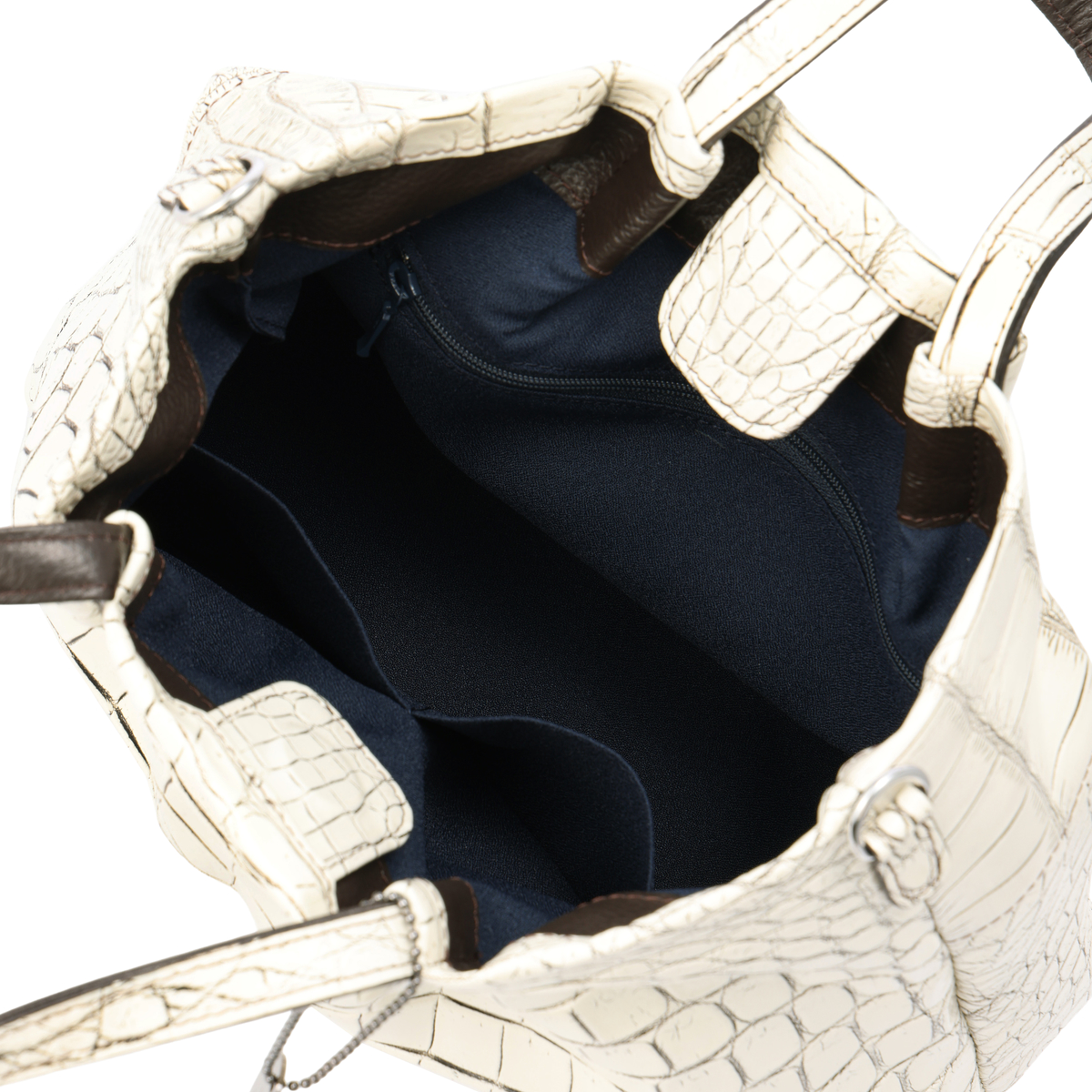 【サンポー】マットクロコダイル ドレープデザイン 2WAYトートバッグ