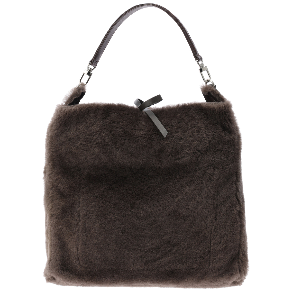 【サンポー】ムートン×クロコダイル リバーシブルバッグ