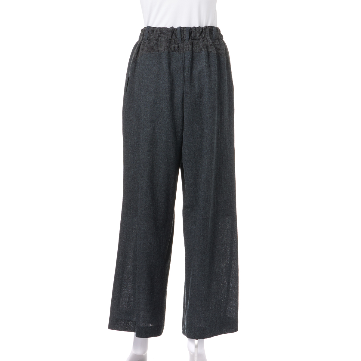 [kumi(クミ)]ウールガーゼ異素材切替パンツ