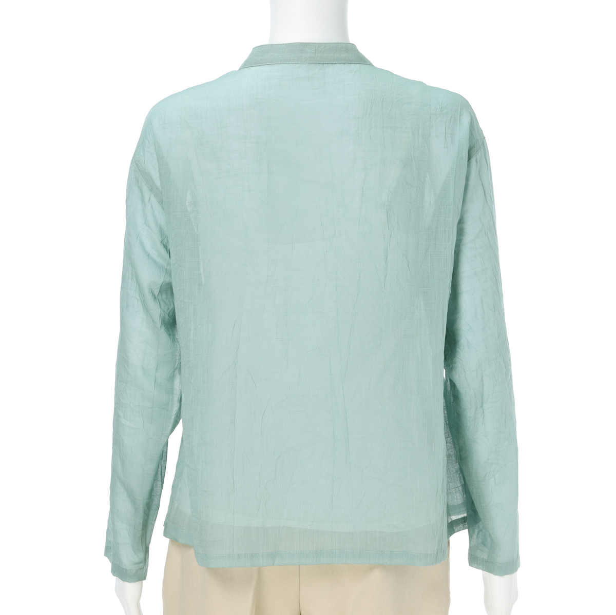 [nineteen bloom(ナインティーンブルーム)]フラワー刺繍柄綿麻ブラウス　M-Lサイズ