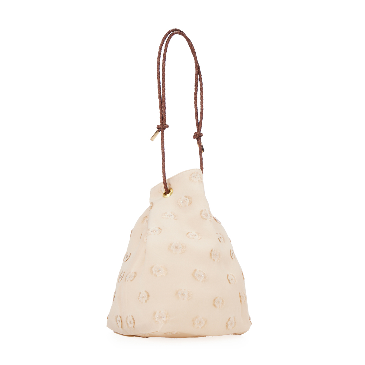 [Charrm] フラワーモチーフ巾着バッグ