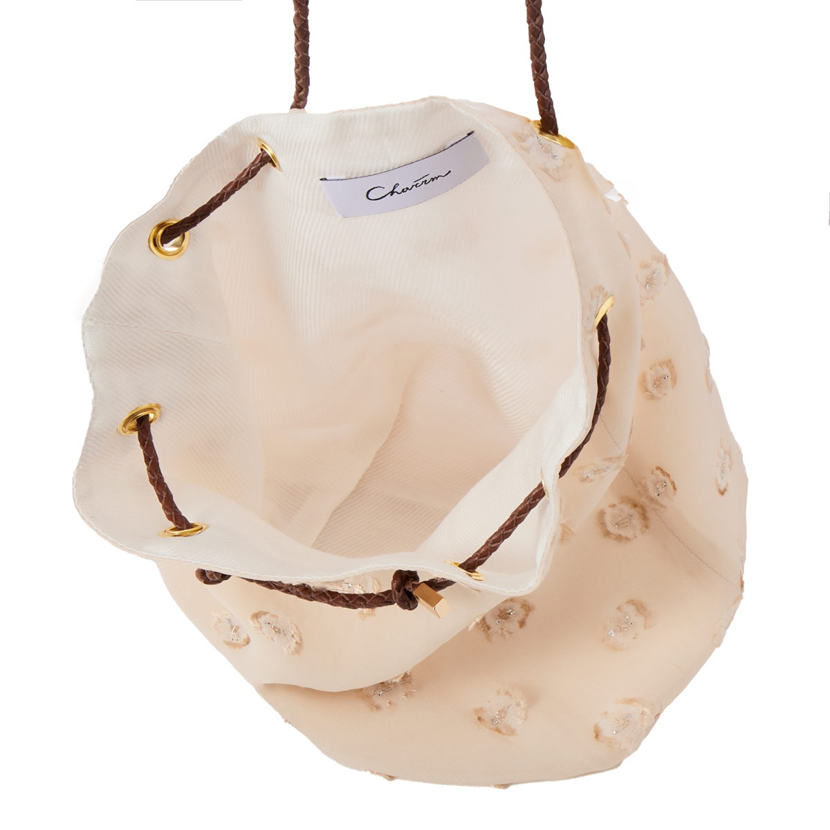 [Charrm] フラワーモチーフ巾着バッグ