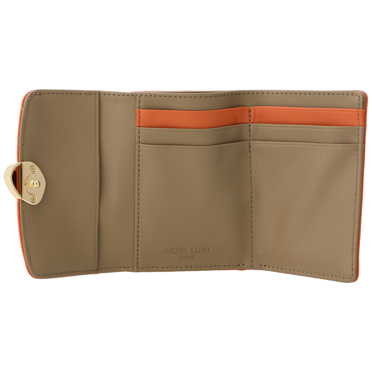 【MICHEL KLEIN(ミッシェル クラン)】牛本革二つ折り財布