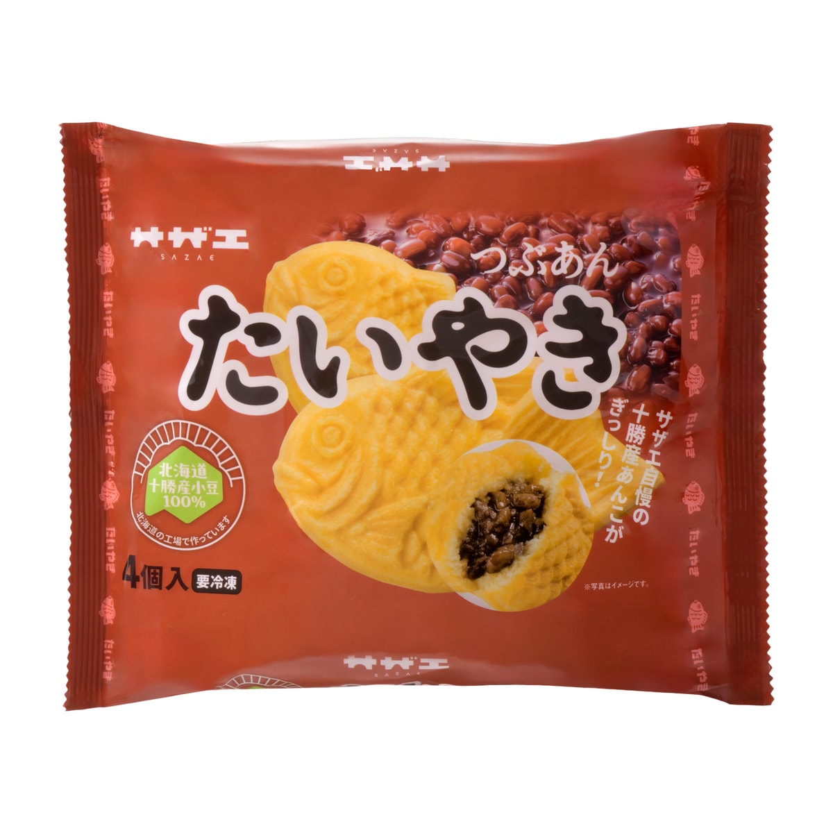 冷凍】サザエ食品 たいやき つぶあん 4個入り 270202 | かぜとゆき