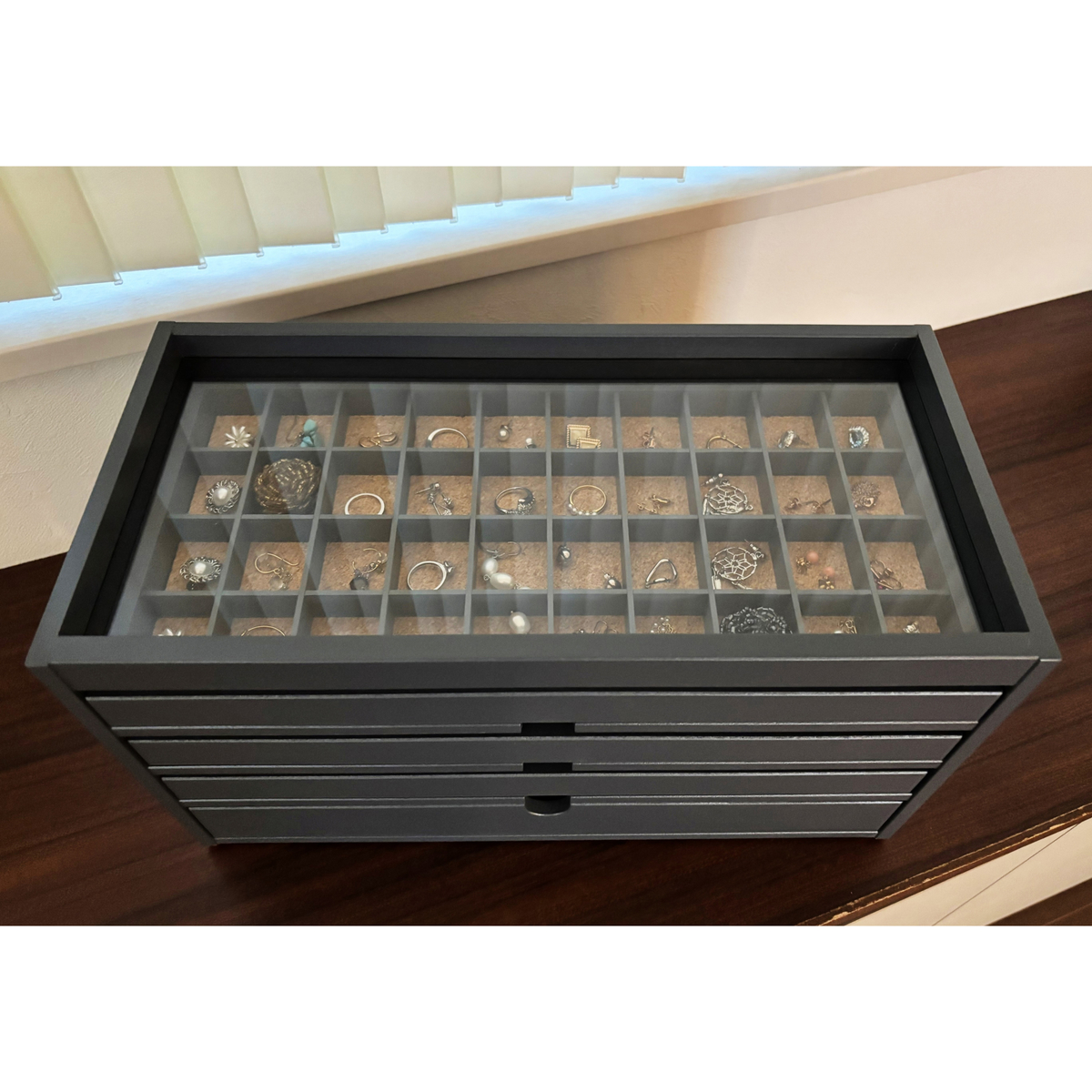 ディスプレイジュエリーボックス幅40　4段タイプ