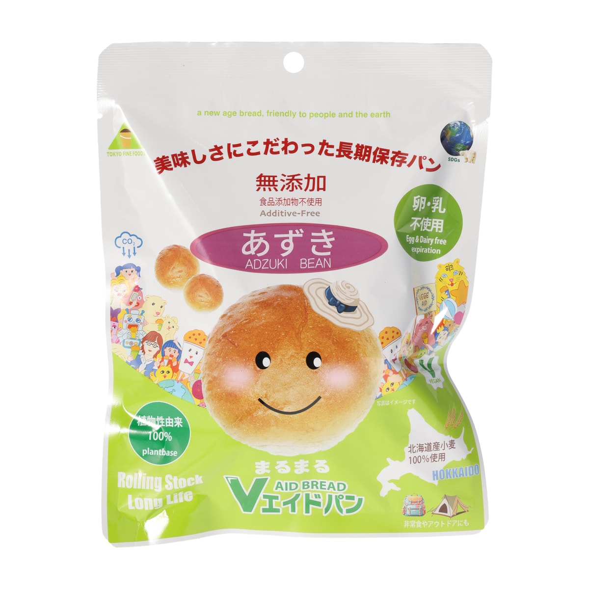 長期保存で防災食にも！Vエイドパン あずき(まるまる) 320304 | かぜと