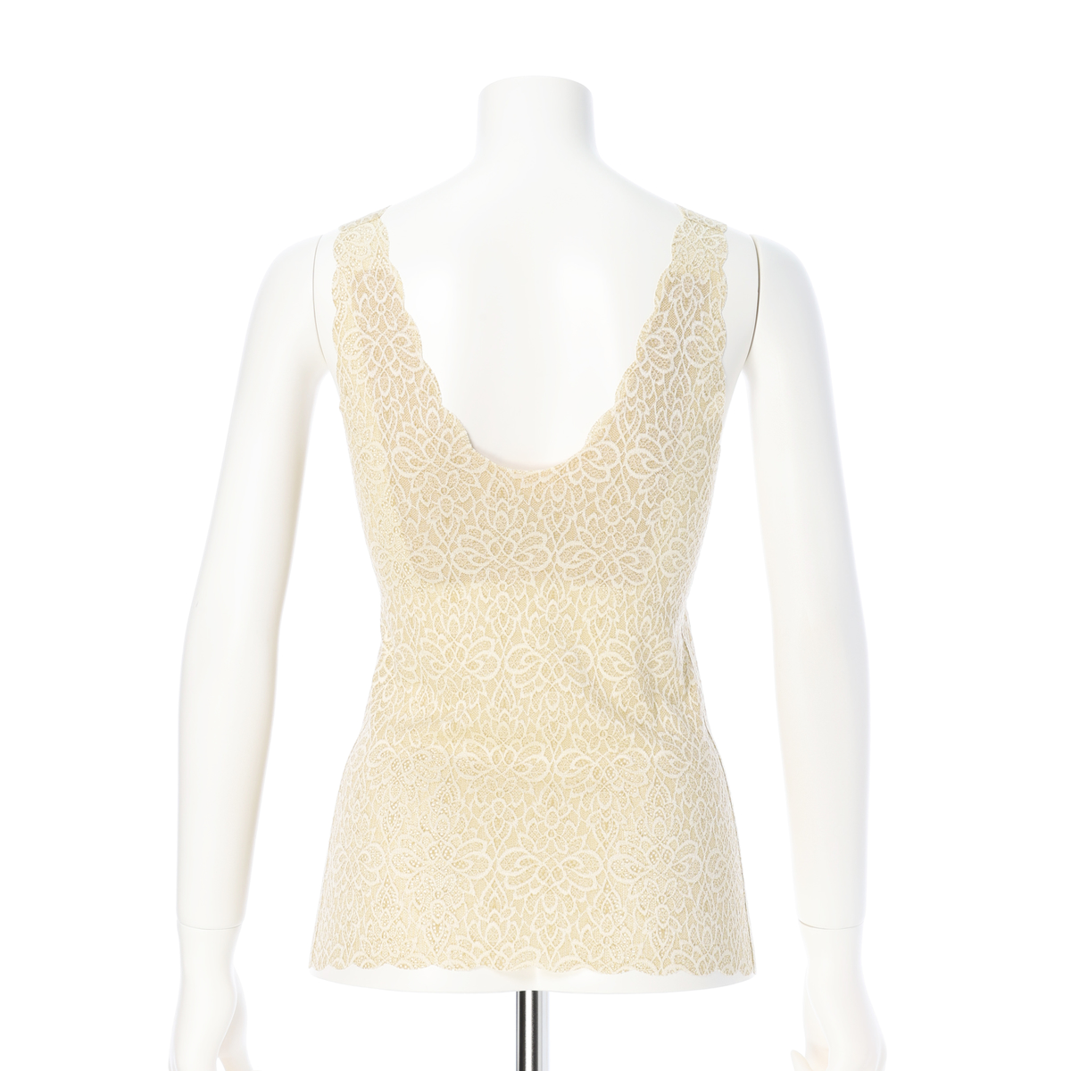 完全無縫製ソフトサポートレースカップ付タンクトップ