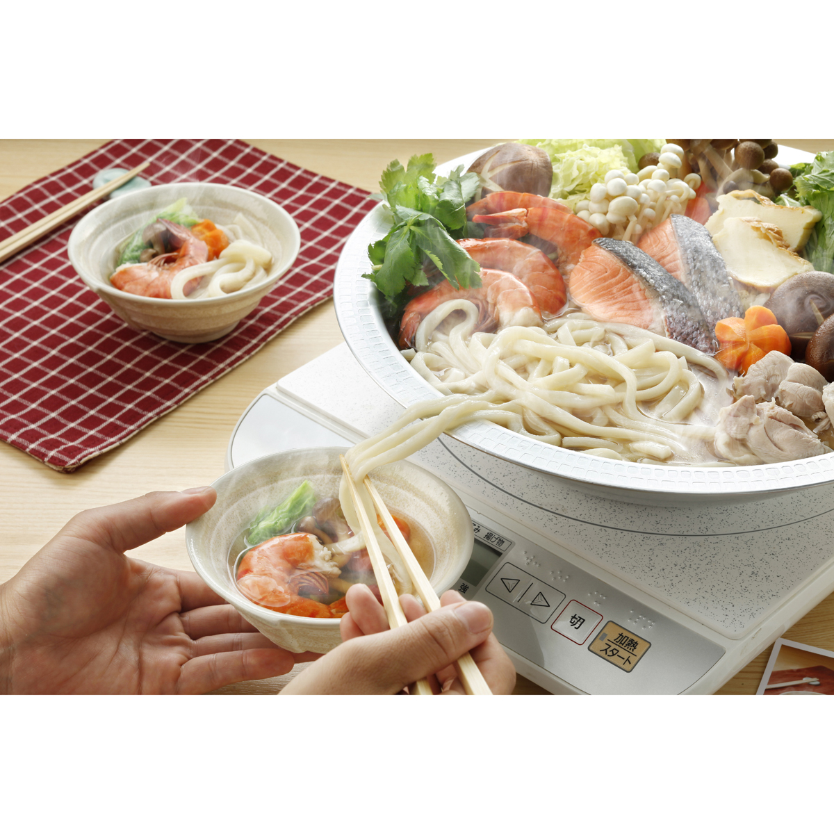 うどんすき鍋　ＩＨ・ガス火兼用