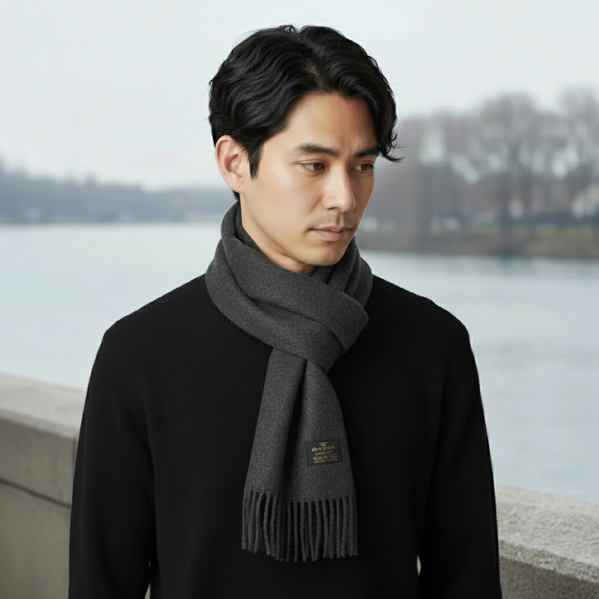 GlenPrince グレンプリンス ラムウールマフラー SLS17-PA700