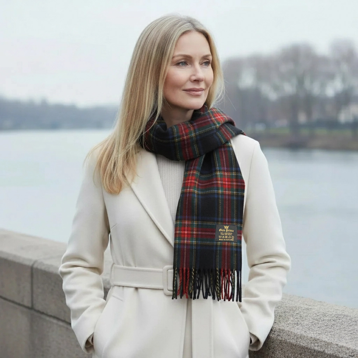 GlenPrince グレンプリンス ラムウールマフラー SLS17-TK324