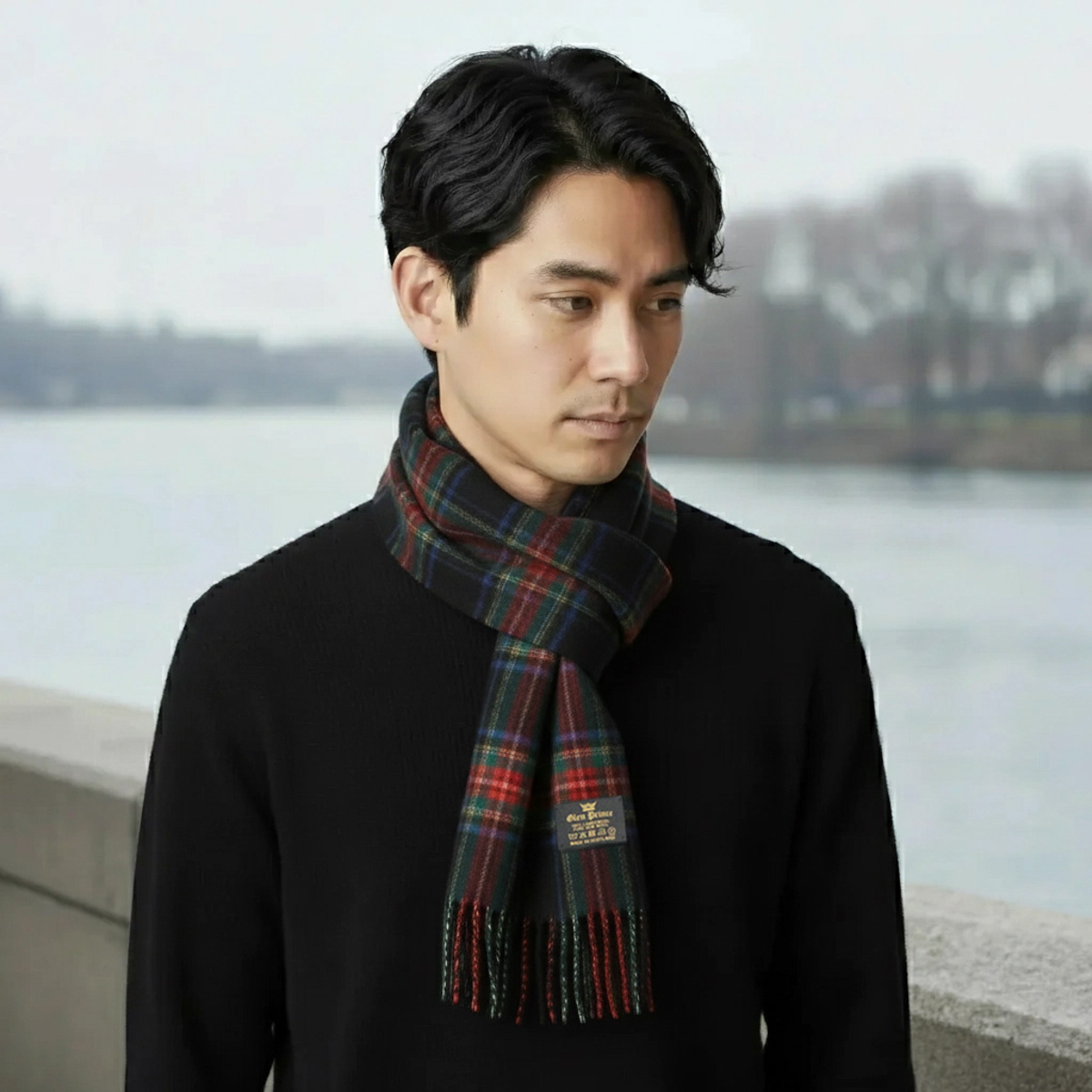 GlenPrince グレンプリンス ラムウールマフラー SLS17-TK324