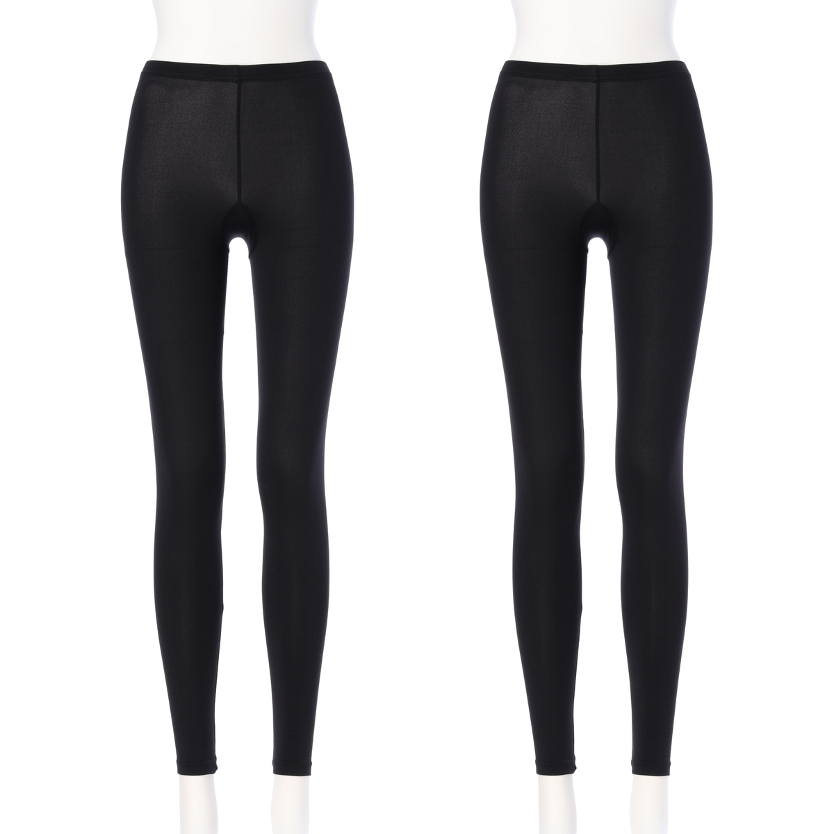 ふわぬく裏起毛１０分丈レギンス　２枚組