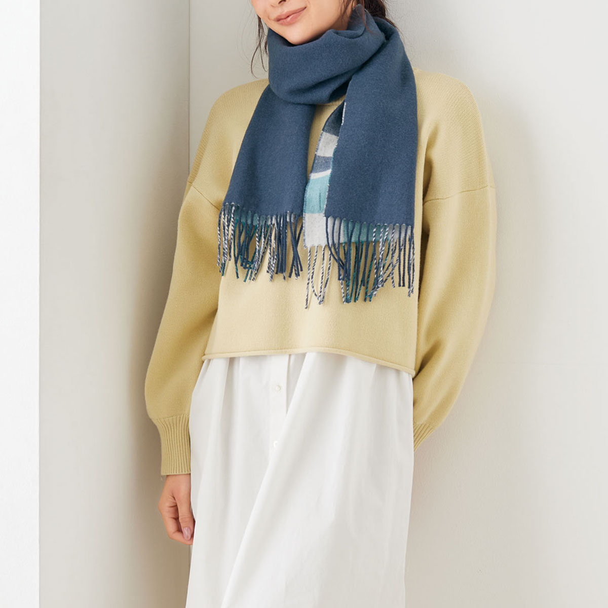 尾州産ウールマフラー