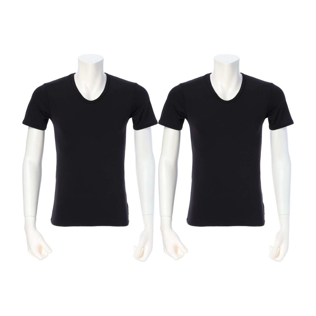 メンズ　ふわぬく裏起毛インナー半袖　２枚組