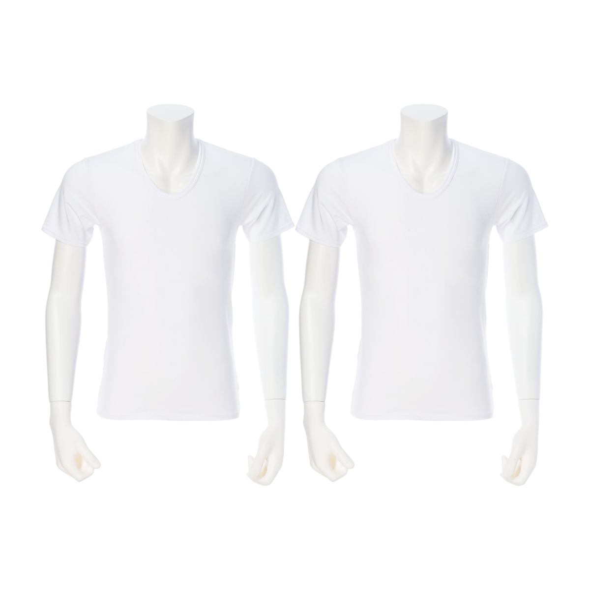 メンズ　ふわぬく裏起毛インナー半袖　２枚組