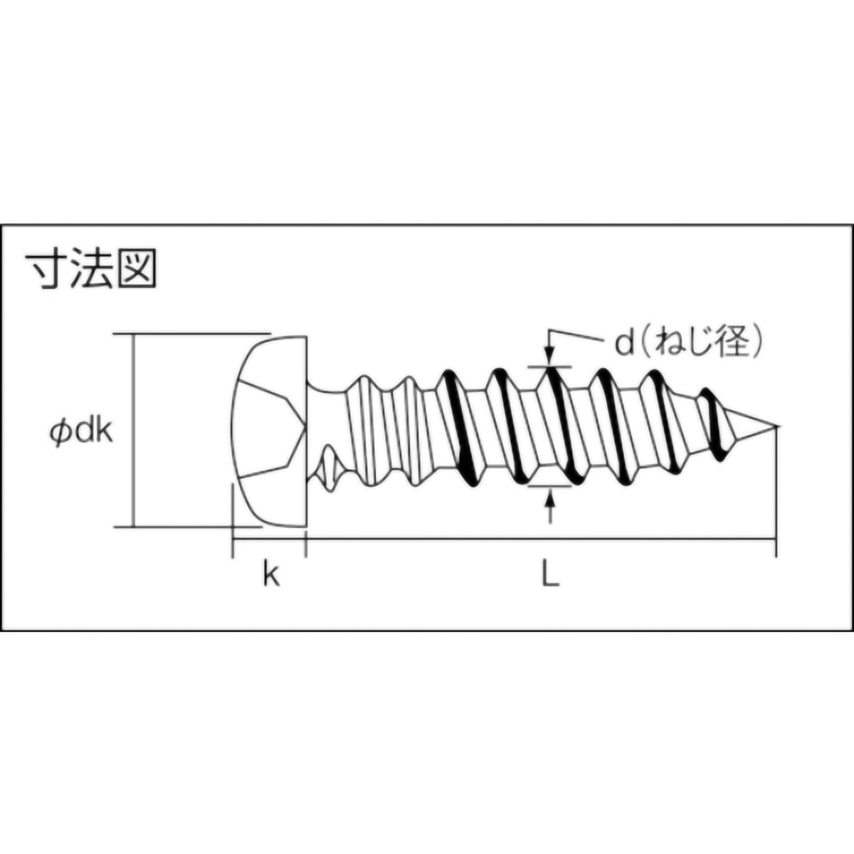 ナベ頭タッピングねじ　１種Ａ　ステンレス　Ｍ５×３０　３０本入