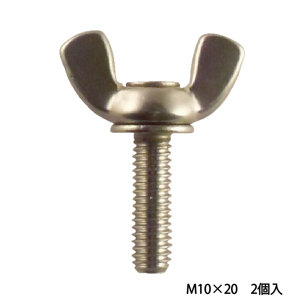 圧造蝶ボルト　２種　ステンレス　Ｍ１０×２０　２個入