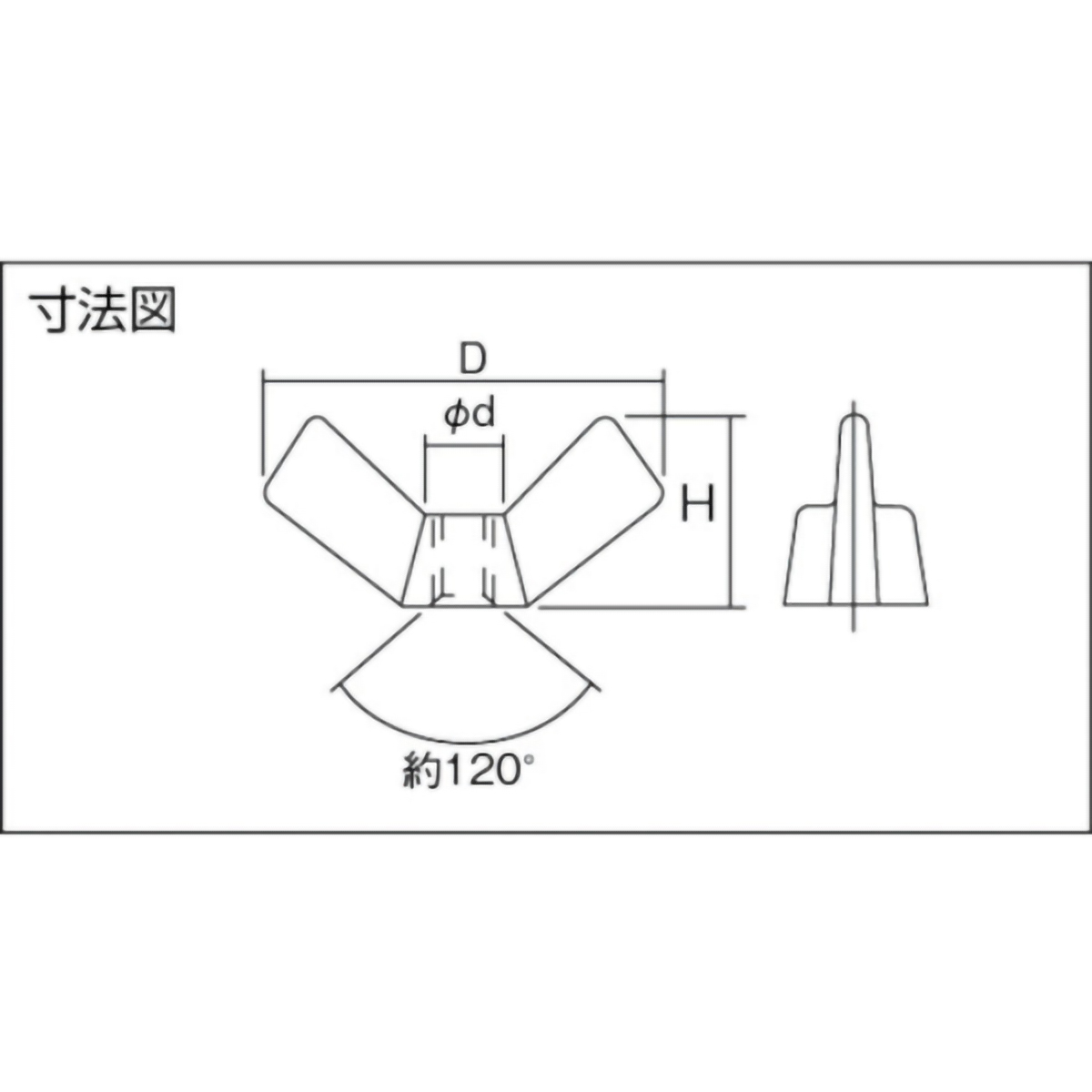 圧造蝶ナット　２種　ユニクロ　Ｍ１０×１．５　２８個入