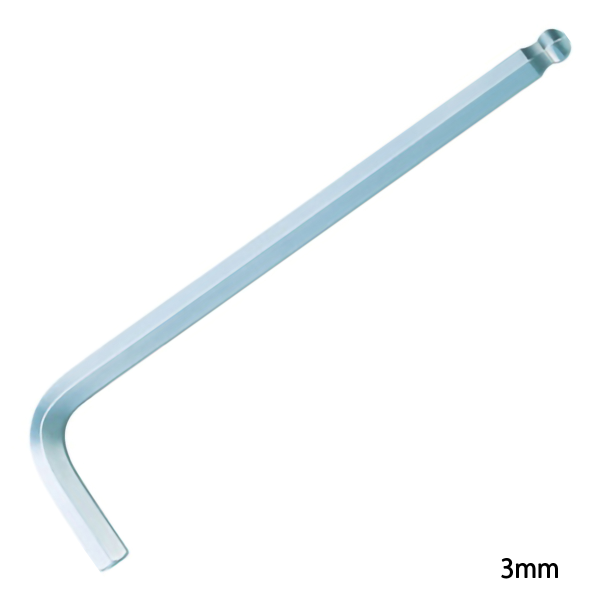 ロングボールポイント六角棒レンチ３ｍｍ