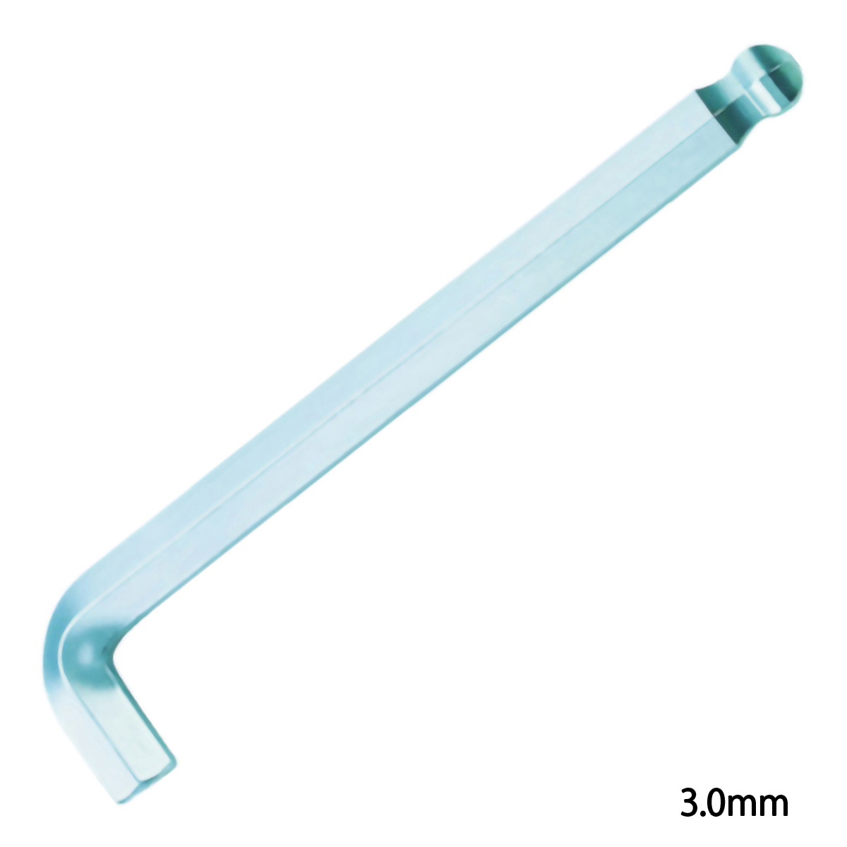 ボールポイント六角棒レンチ　首下ショート　３．０ｍｍ