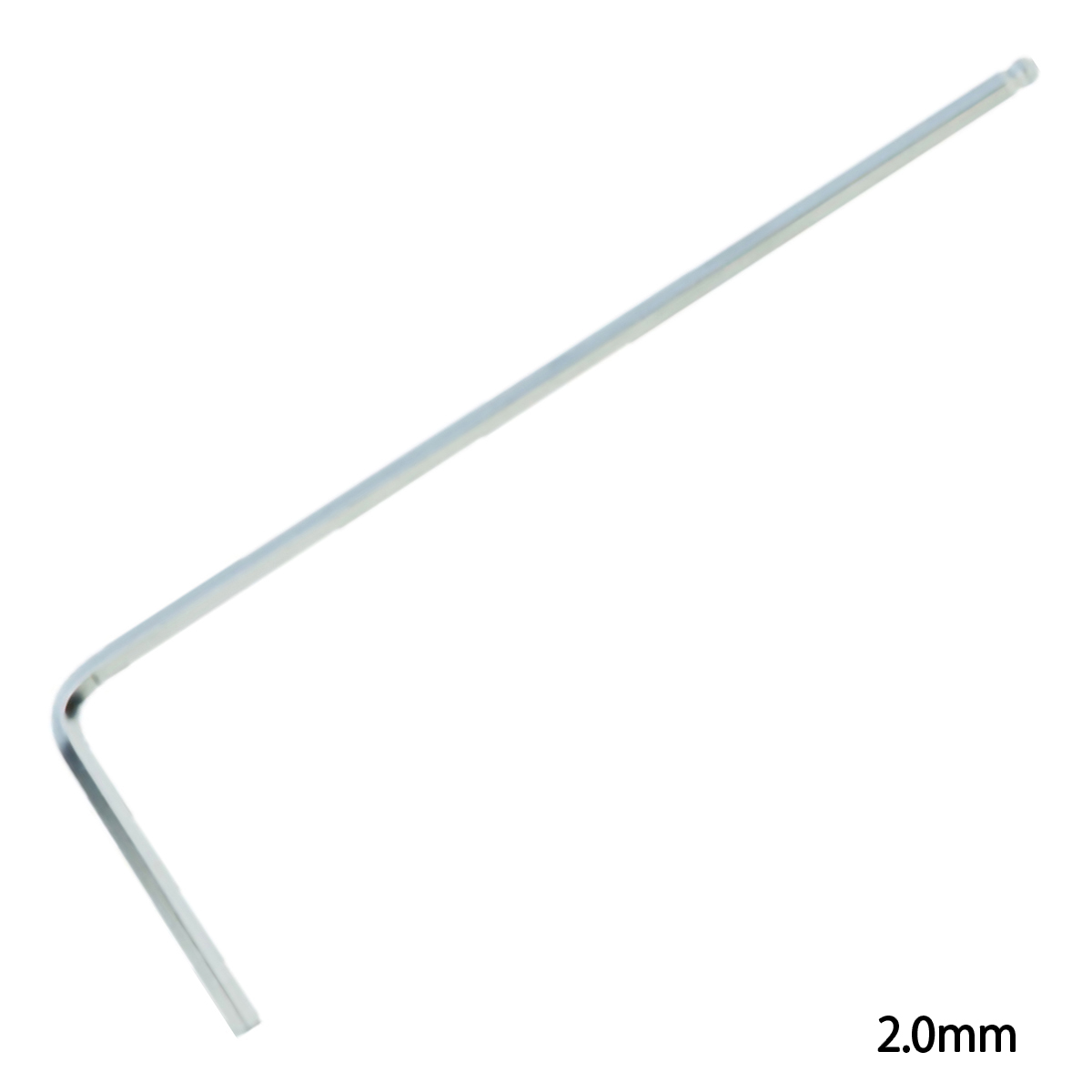 首下ロングボールポイント六角棒レンチ（ロングタイプ）　２．０ｍｍ
