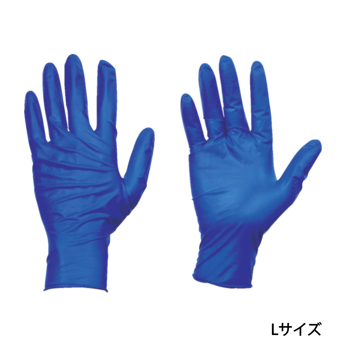 使い捨て天然ゴム手袋ＴＧセーフ　０．１２　粉無青Ｌ　１００枚