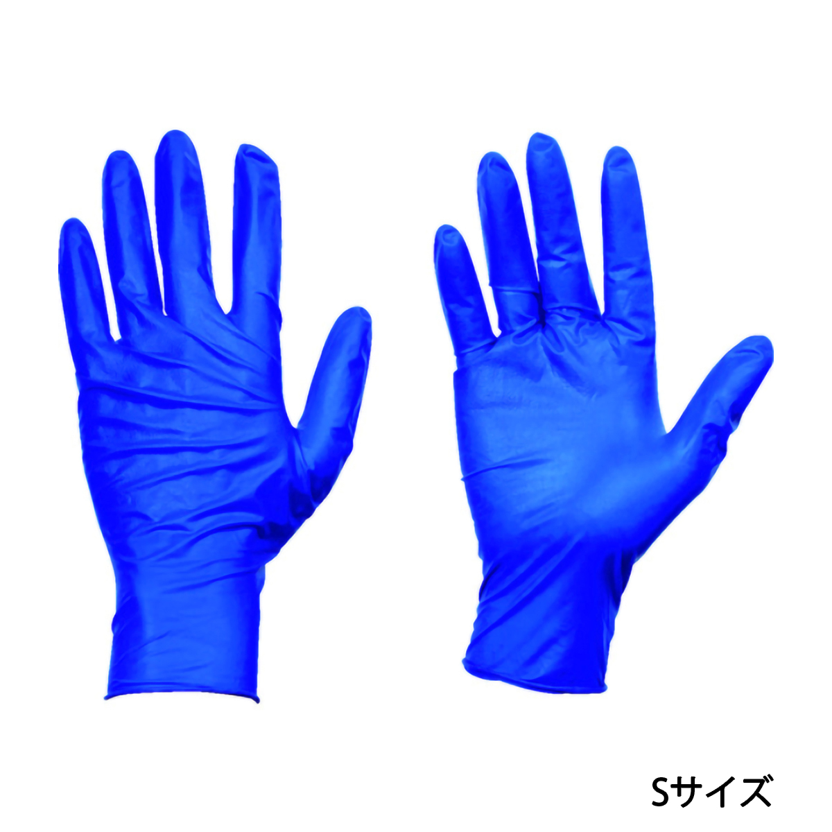 使い捨て天然ゴム手袋ＴＧセーフ　０．１２　粉無青Ｓ　１００枚