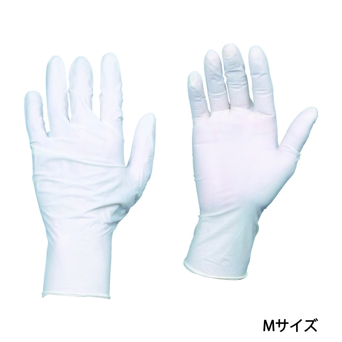 使い捨て天然ゴムＴＧワーク　０．１０　粉付白Ｍ　１００枚